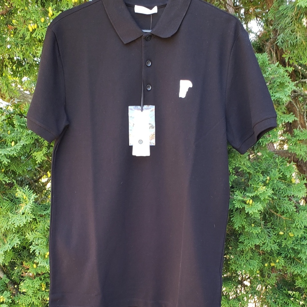 Versace Collection Black Medusa Pique Polo - Picture 2 of 8